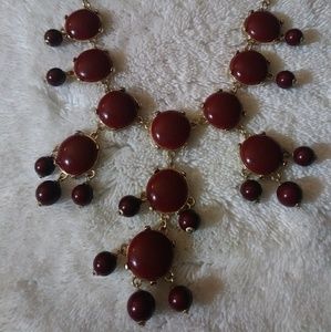 Gorgeous Gold and Burgundy Bubble Necklace❤